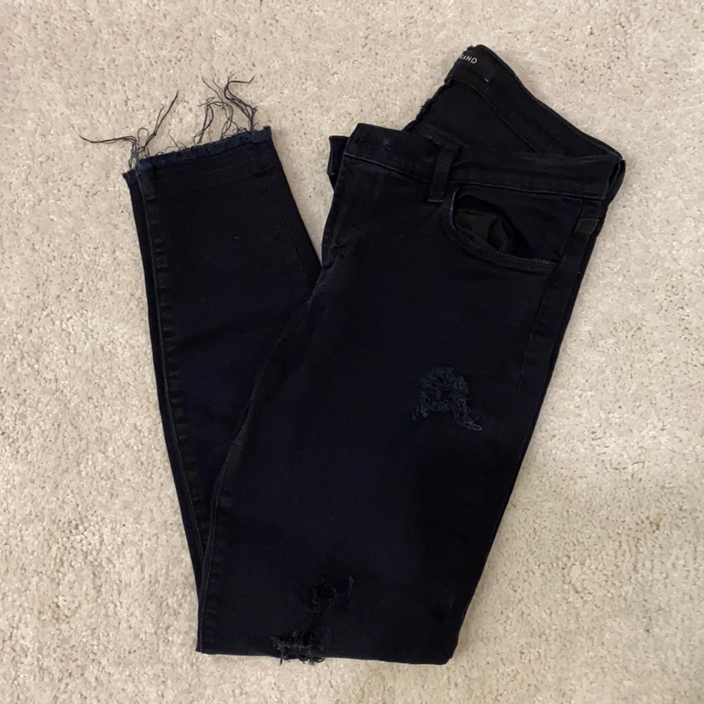 J Brand Distressed Black Denim